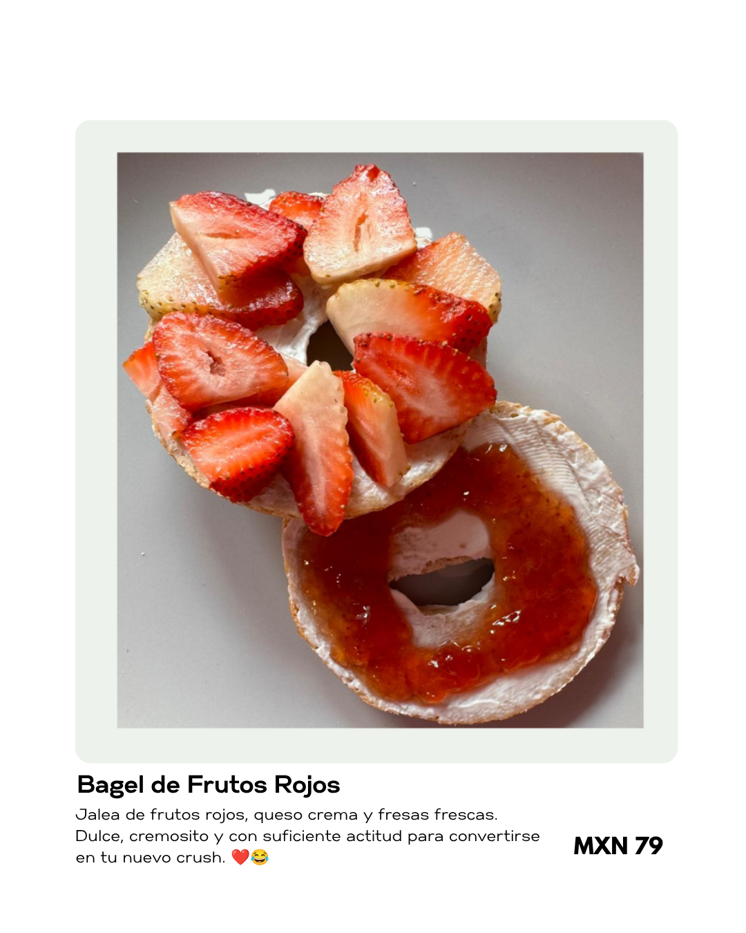 Bagel de Frutos Rojos