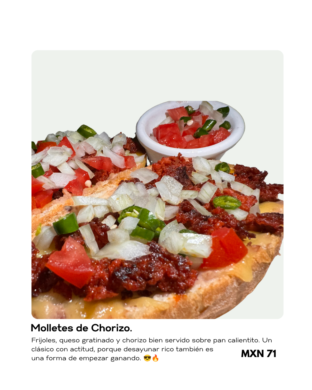 Molletes de Chorizo
