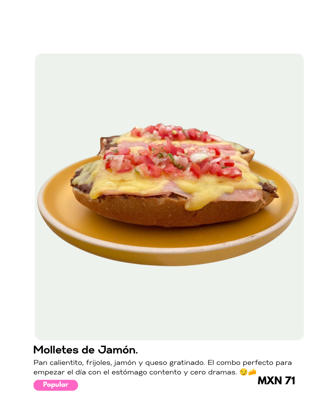 Molletes de Jamón